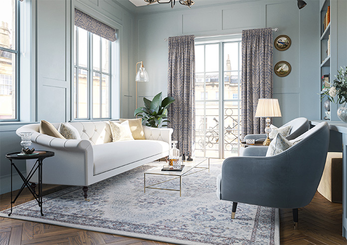 Hathaway, Indigo - Made to Measure Curtains - Image 8